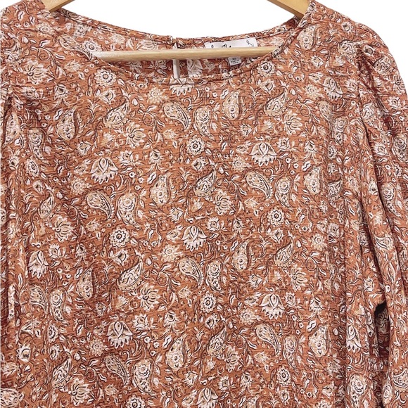 Sam Edelman Fall color Women's Clementine Puff Sleeve Floral Top - Picture 9 of 11